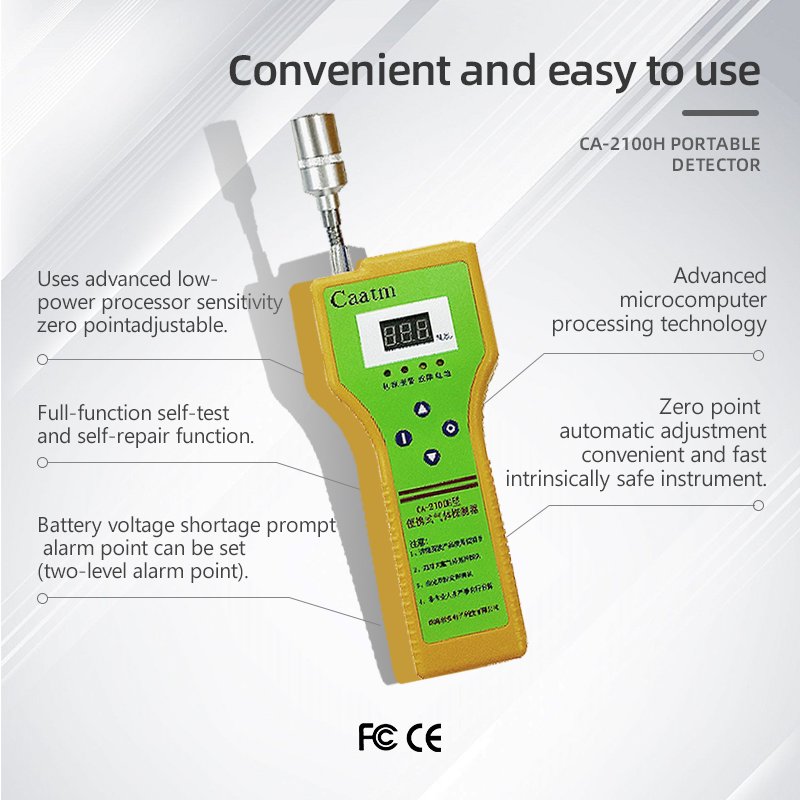 CAATM CA-2100H Portable Quality Accurate Sound and light alarm Quick response Gas Analyzer Multiple combustible gases detector