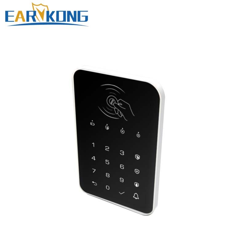 RFID Card Touch Pad Tamper Proof 433MHz Wireless Keyboard For Home Burglar Alarm System