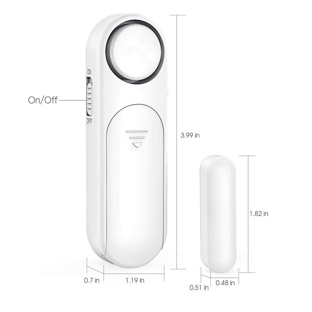 KERUI Door Window Sensor Stand-alone Alarm 120dB Batteries Included Window Door Alarm