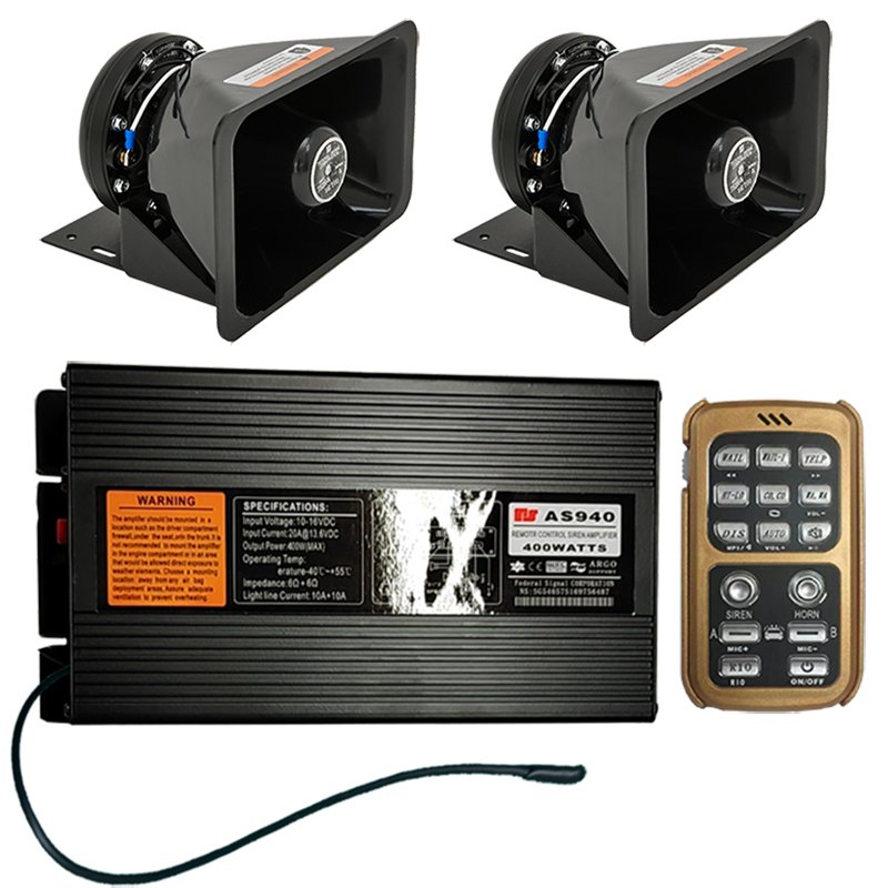 AS940 Car Security Vehicle Speaker Waterproof 400W Wireless Remote Alarm Siren