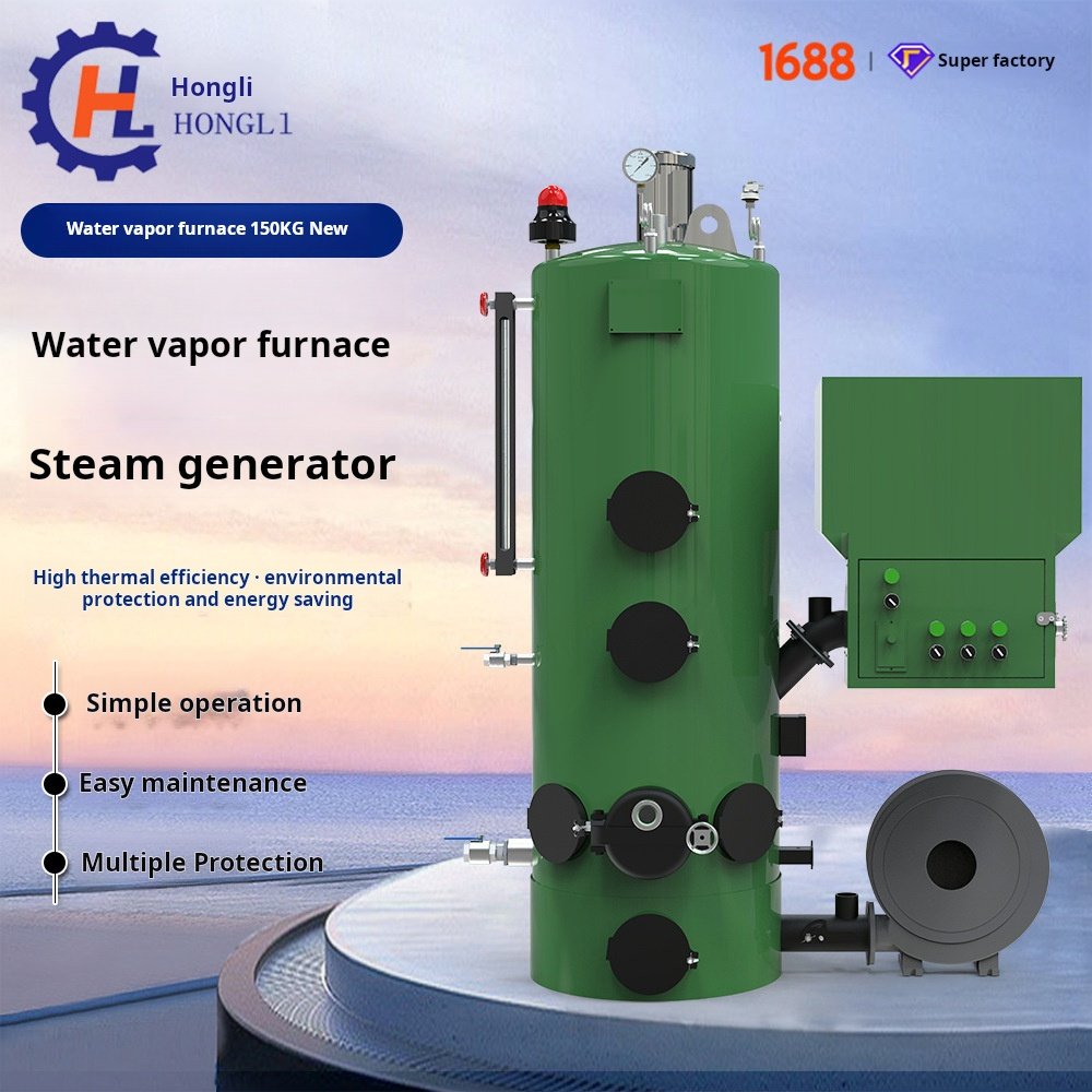 Hongli vertical steam boiler biological water steamer 150kg fully automatic industrial steam generator