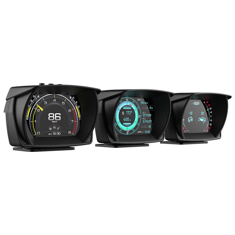 2022 New Product Factory Direct Car Digital Diagnostic Scanner OBD2+GPS+Slope Meter Smart Gauge HUD Head Up Display
