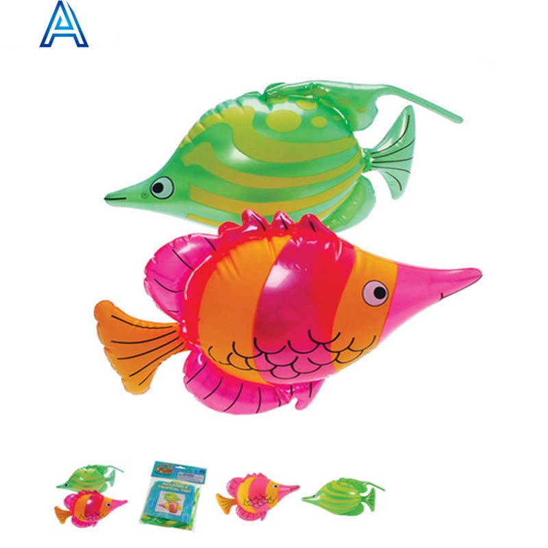 Lifelike high quality design printing vinyl PVC air blow inflatable pool water float fish hanging fish model toy