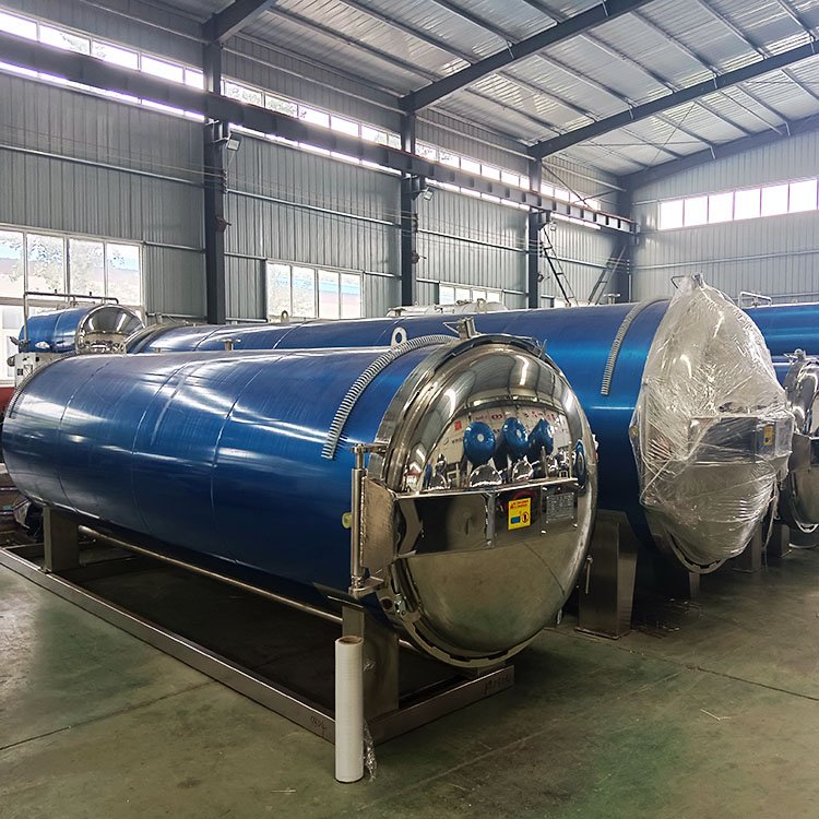 Steam Heating Hot Water Spray Drink Sterilizing Machine Canned Tinned Beef Tuna Retort Sterilizing Machine for food processing