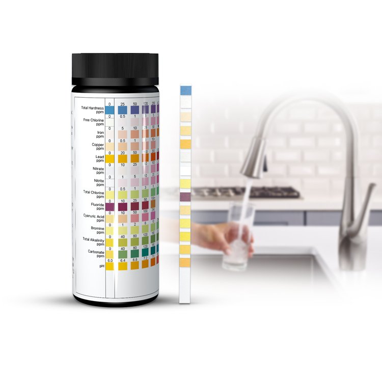 14-in-1 Water Test Kit by NovoBlue - Tester Strips for Drinking Water, Well, Aquarium, Pool, Hot Tub, Spa