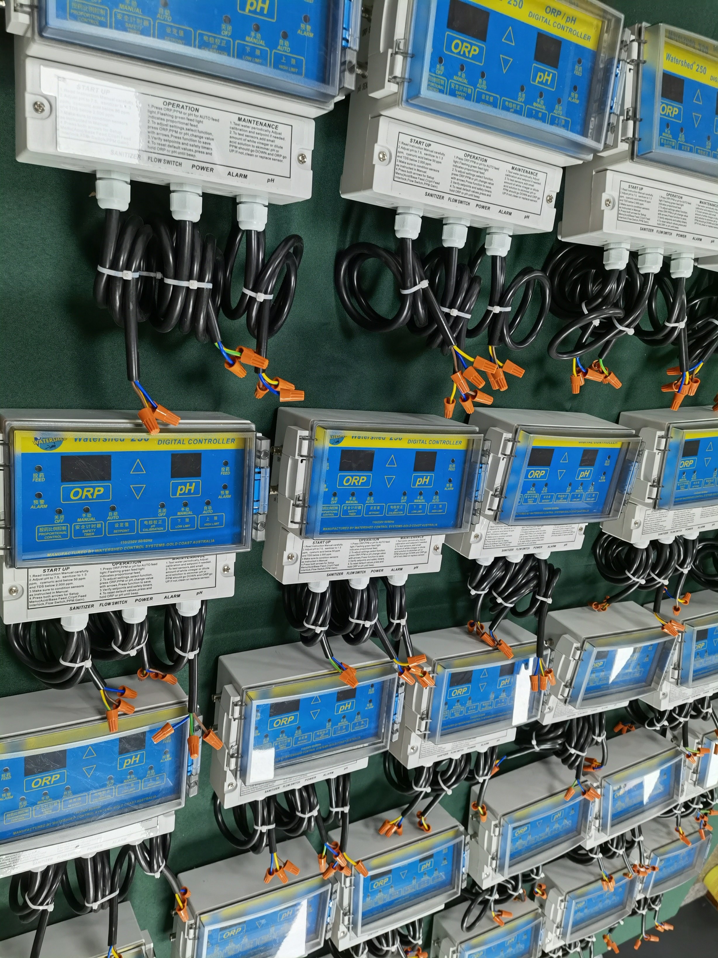 Safe Efficient Aquaculture Water Quality Monitoring System Automatic PH/ORP 250 Controller Sensors Swimming Pool Dosing