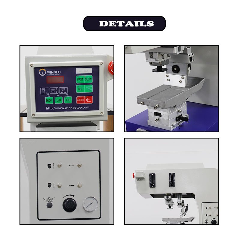 WINNEO Pad Printing Machine 1 Color for T-shirt Fabric Pen Lighter Water Toys Sd Card Electronic Equipment Needle
