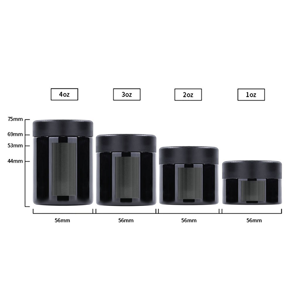 Wholesale In Stock 5g 15g 30g 50g 100g 250g 500g 1000g UV dark violet glass cream food storage food grade glass jars with window