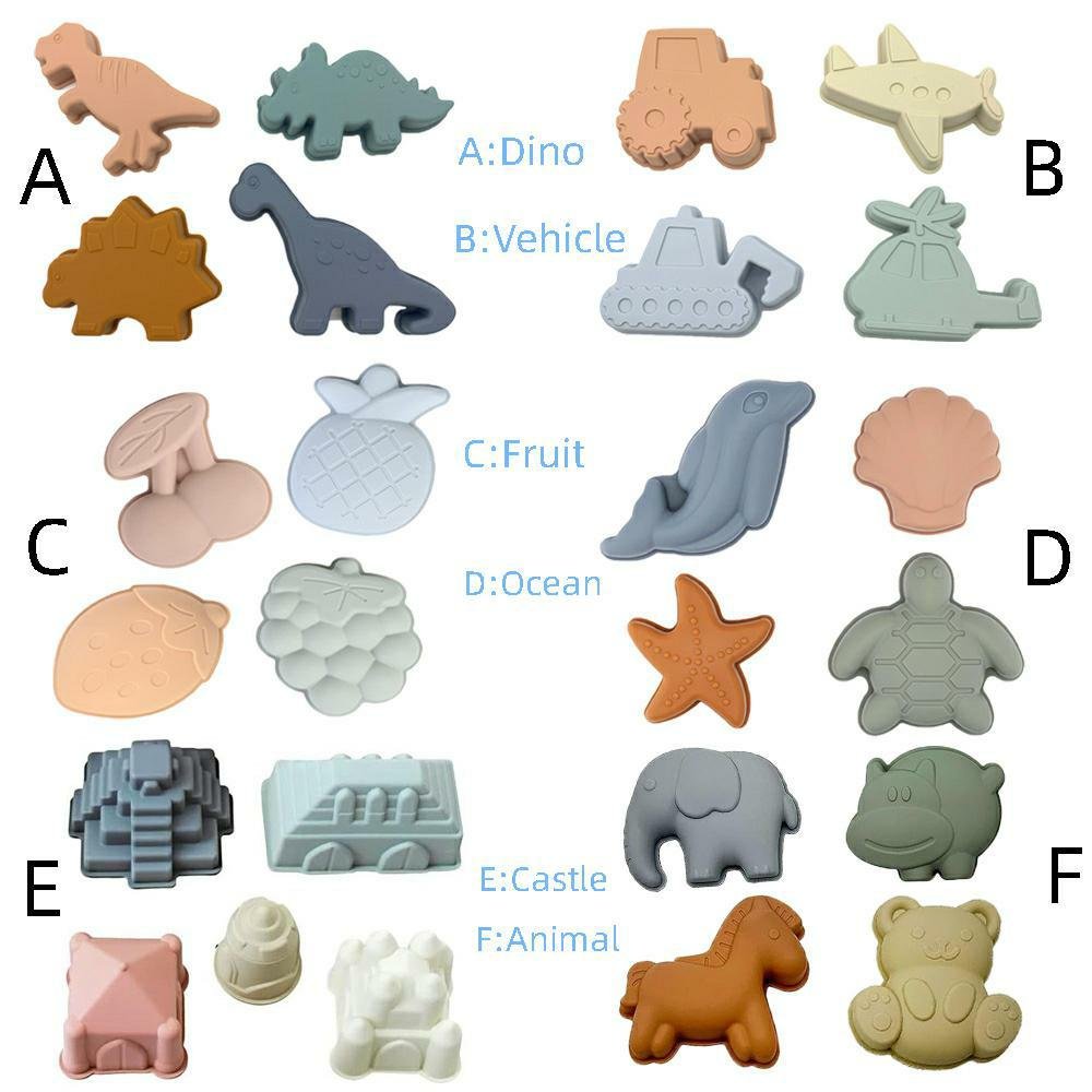 Custom Logo Silicone Beach Sand Toys For kids and baby, Silicone Beach Bucket with Bag and Shovel, Beach Accessories