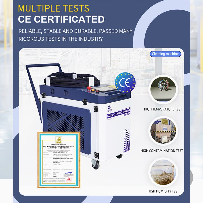 Precise Rust Laser Paint Removal Machine Metal Surface Oil Removal Handheld Cleaning Head Fiber Laser Cleaning Machine 2000w MAX