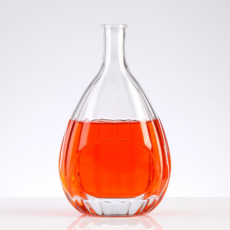 Customized Wholesale Hot Sale New Design 750ml Vodka Whiskey Rum Brandy Alcohol Fruit Wine Glass Bottle with Cap