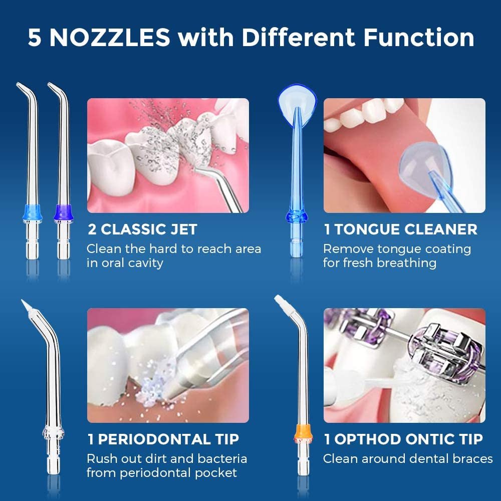 H2ofloss Oral Irrigator Cheap Wholesale IPX7 Waterproof Electric Teeth Whitening Equipment Home Travel Dental Floss Water Floss