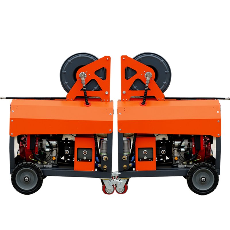 Amjet high pressure washer with 75 liter stainless steel water tank 200bar hot water high pressure sewer unblocking machine
