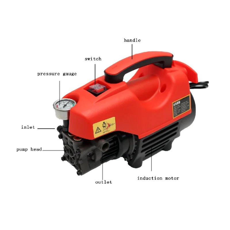 Car Washer Portable Powerful Home Pressure Washer Car Cleaning Induction Motor High Pressure Water Pump Portable Car Washer