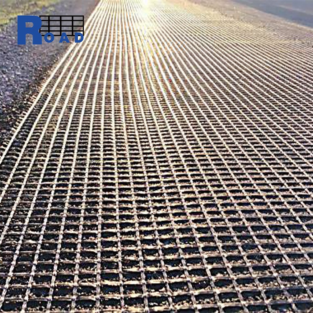 high strength uniaxial plastic geogrid for slope protecting project retaing wall reinforcement