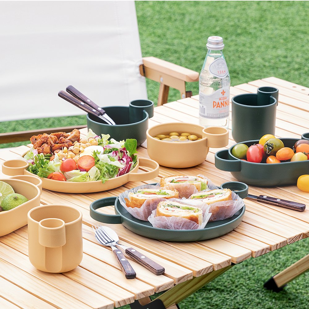 Wholesale Custom Made Camping Dinnerware set Tableware set made in Korea BPA FREE Good Condition with Korea