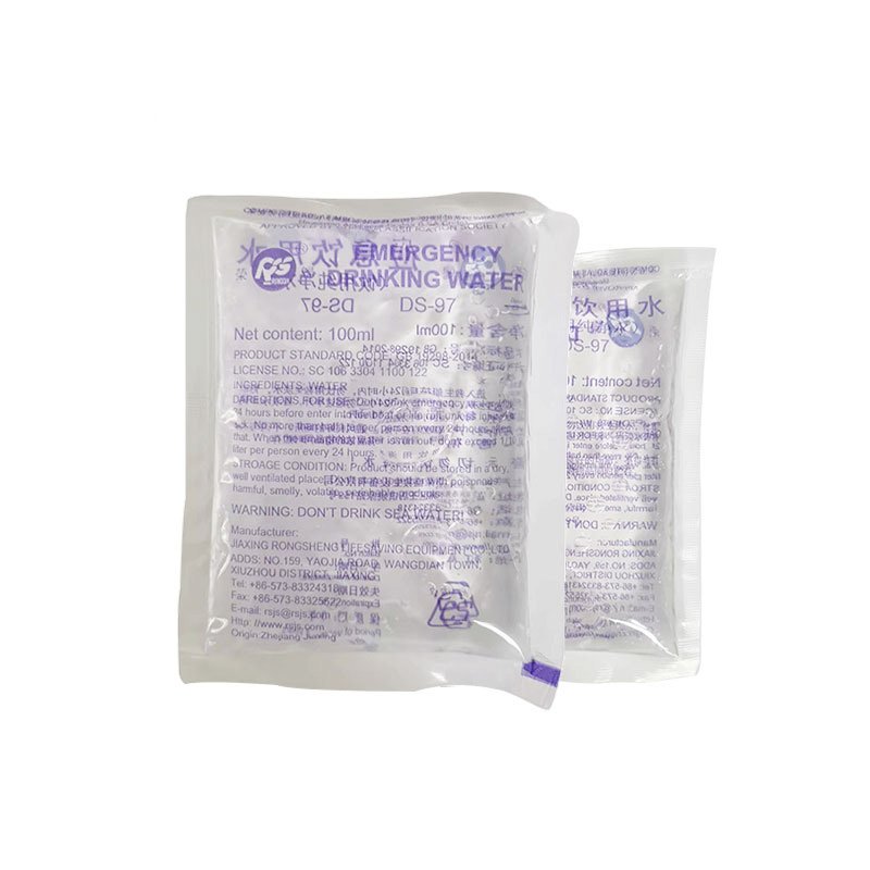 Lifeboat and liferaft emergency drinking water for lifesaving survival