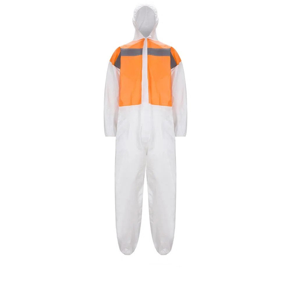 CE Certified High Visibility Reflective Tape SMS 5/6 Coverall Water-Proof Night Work Coveralls High-Vis Safety Clothing