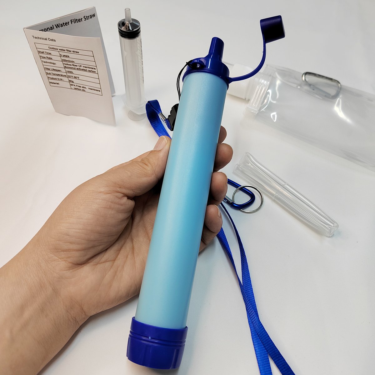 portable filters for water treatment 99.99% Water Filter Purification Emergency Gear Straw Camping Hiking filter water purifier