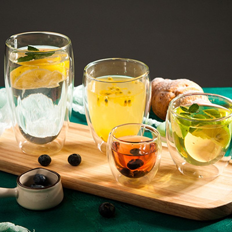 Hot Sale coffee mug gift box Double Wall Glasses Set of 2 Set of 4 pcs Insulated Whiskey Glass Coffee cup hot