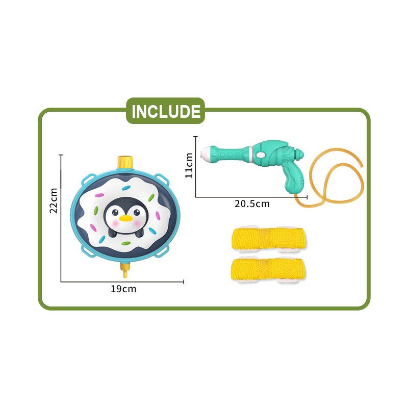 1200ml large capacity cute backpack water gun toy summer children pump water pistol water spray gun toy with backpack for kids