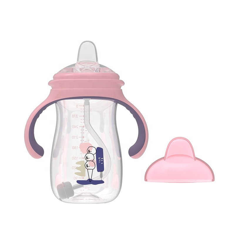 Factory Newborn Wide Mouth Nursing Baby water Bottle Feeding Infant Toddler Tritan baby cup baby training cup