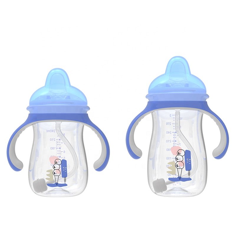 Factory Newborn Wide Mouth Nursing Baby water Bottle Feeding Infant Toddler Tritan baby cup baby training cup