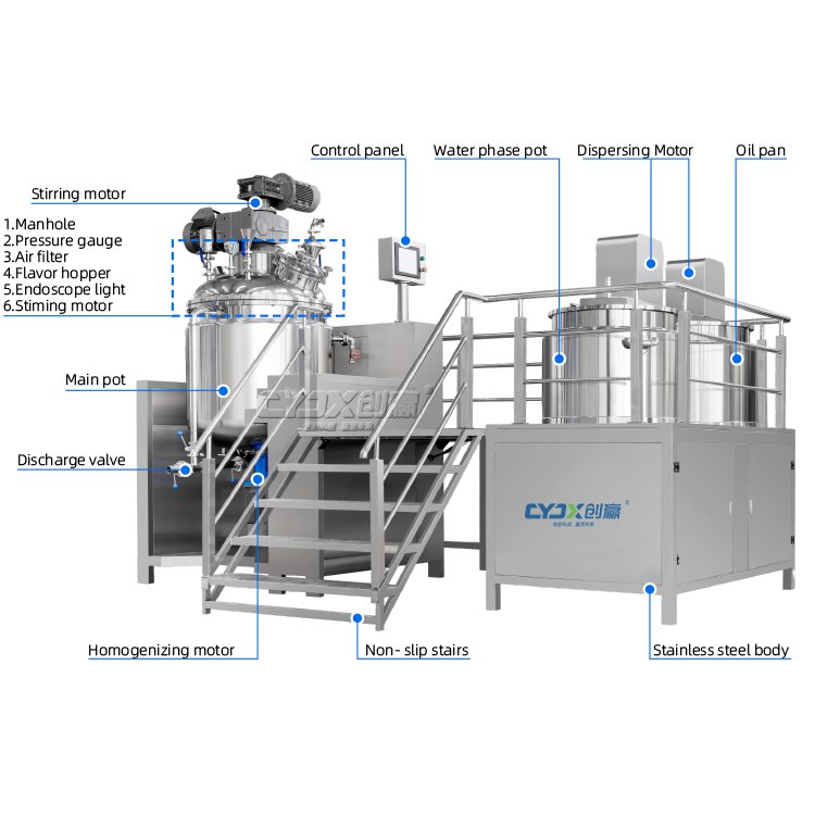 CYJX Mayonnaise Making Machine Food Processing Mixing Tank Salad Dressing Making Machine Ketchup Making Machine
