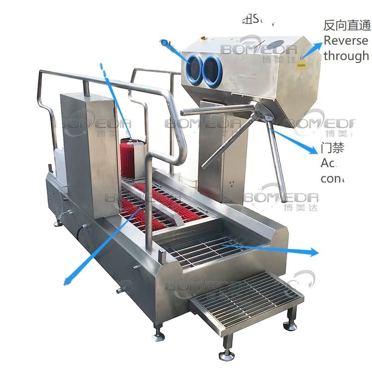 Brush For Food safety personal Channel sanitary facilities hygiene station industrial sanitizer tunnel boots cleaner machine