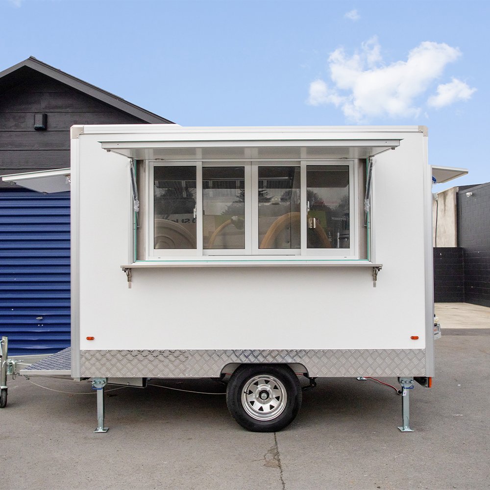 Portable BBQ Food Truck with Kitchen Equipment and Safety Fence Food Trailers ice Cream Cart Food Trailer For USA