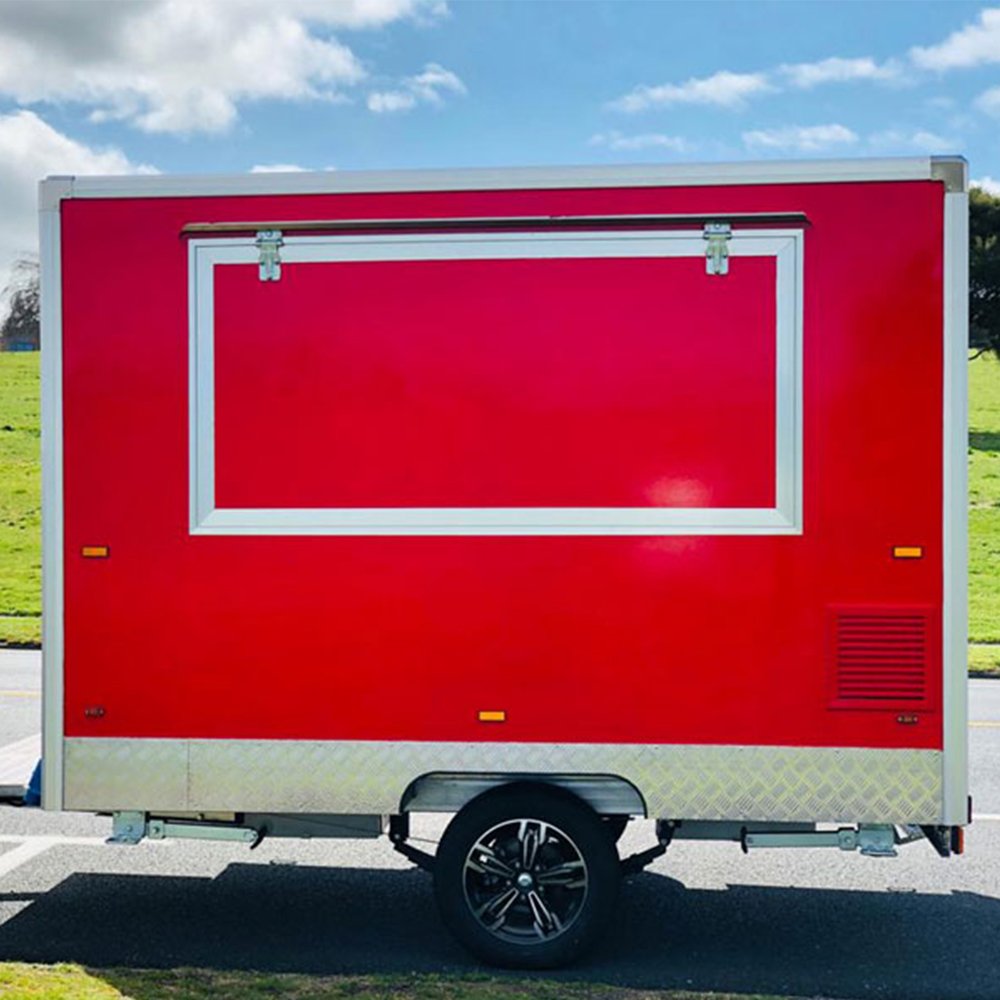 Portable BBQ Food Truck with Kitchen Equipment and Safety Fence Food Trailers ice Cream Cart Food Trailer For USA
