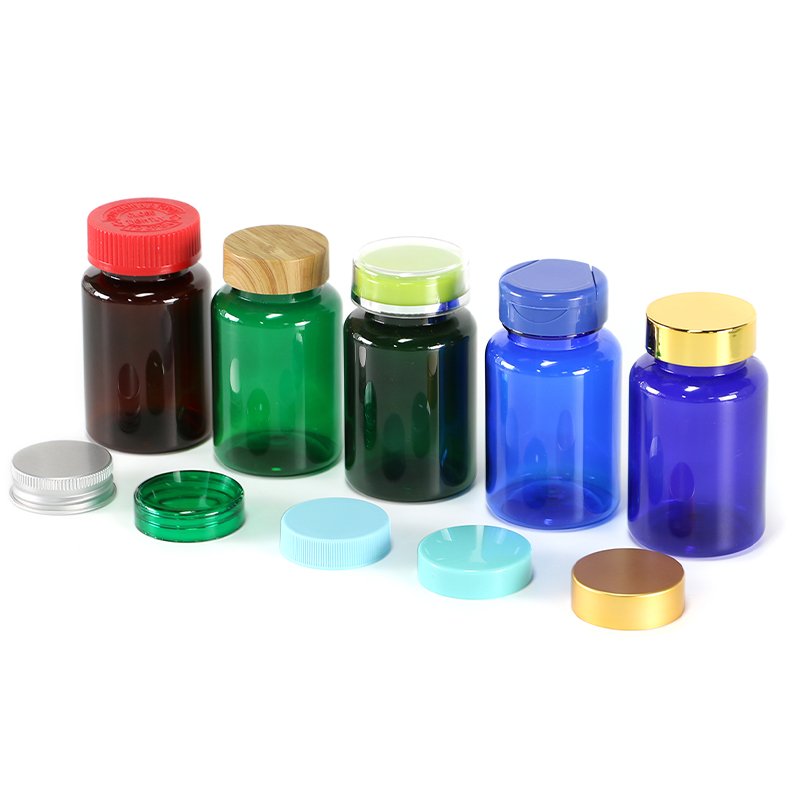 120ml Medicine Health Care Products PET Transparent Bottle Packaging Vitamin Capsule Canister Plastic Pill Bottle