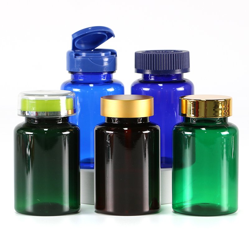 120ml Medicine Health Care Products PET Transparent Bottle Packaging Vitamin Capsule Canister Plastic Pill Bottle