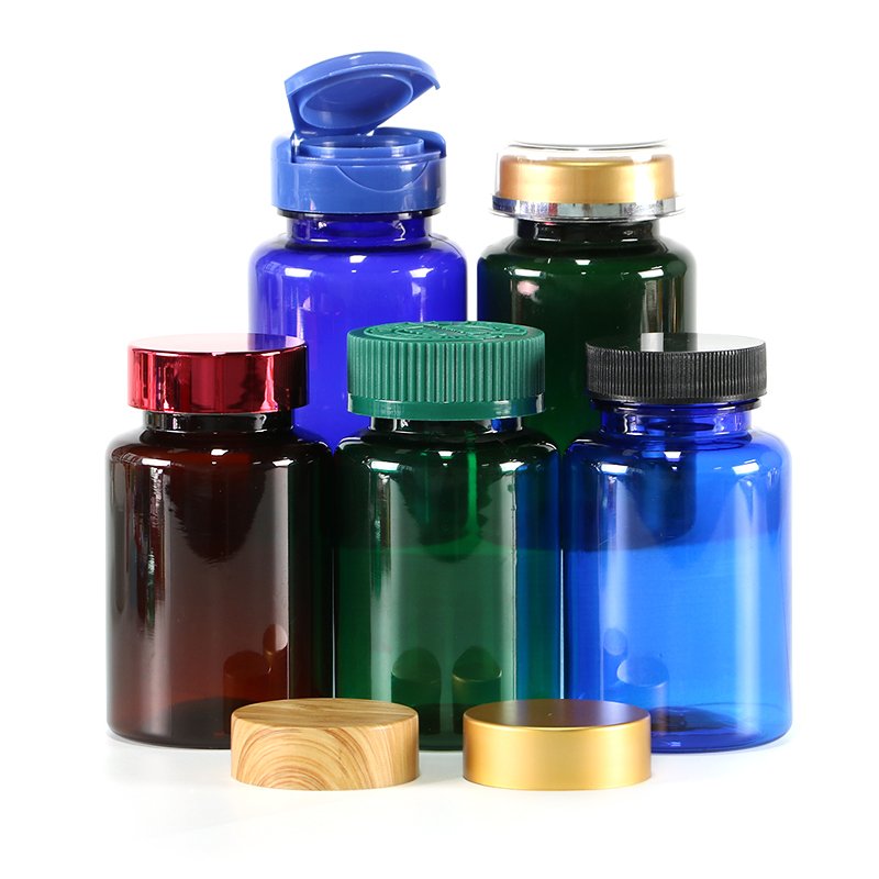 120ml Medicine Health Care Products PET Transparent Bottle Packaging Vitamin Capsule Canister Plastic Pill Bottle