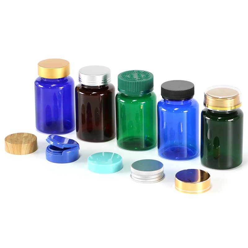 120ml Medicine Health Care Products PET Transparent Bottle Packaging Vitamin Capsule Canister Plastic Pill Bottle