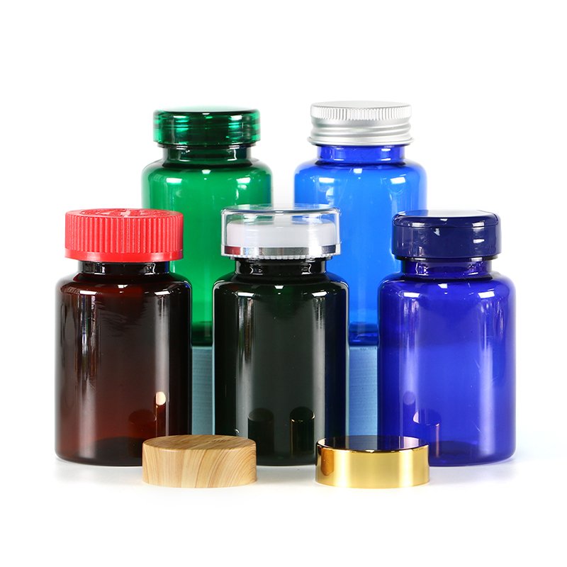 120ml Medicine Health Care Products PET Transparent Bottle Packaging Vitamin Capsule Canister Plastic Pill Bottle
