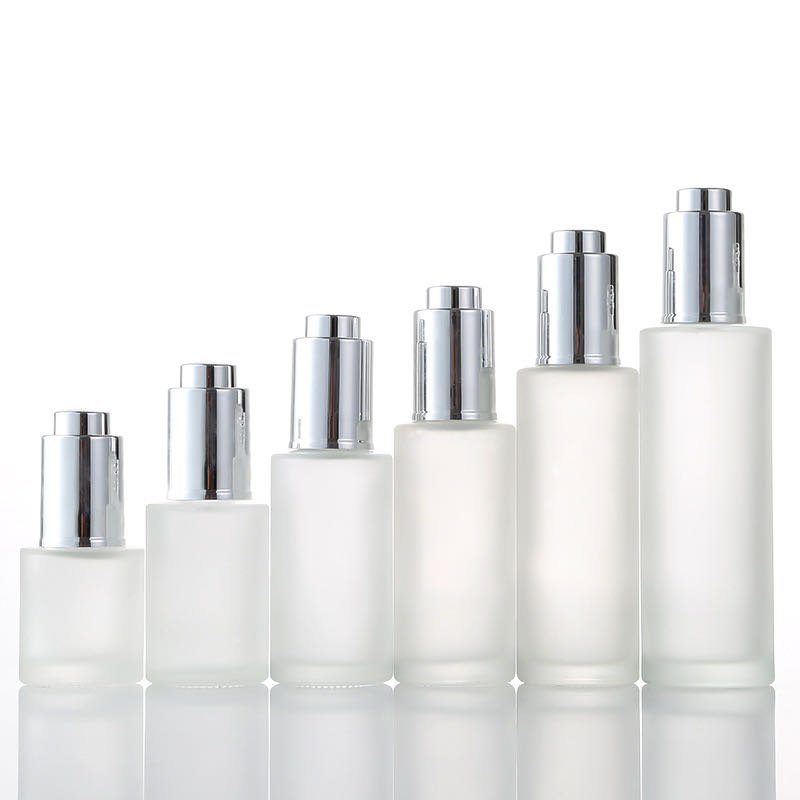 15ml 30ml 50ml 100ml luxury slim water glass foaming refillable airless cosmetic pump bottle with for skincare