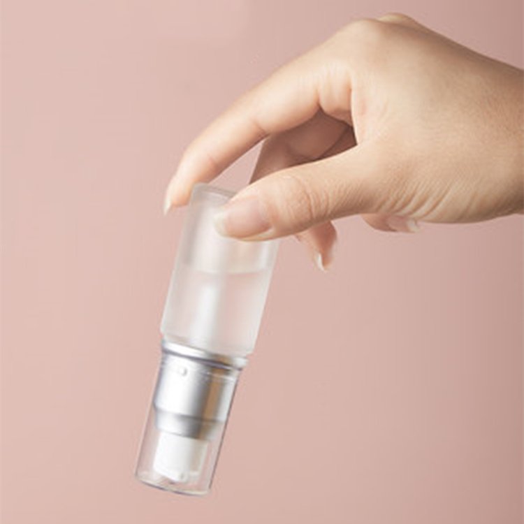 15ml 30ml 50ml 100ml luxury slim water glass foaming refillable airless cosmetic pump bottle with for skincare