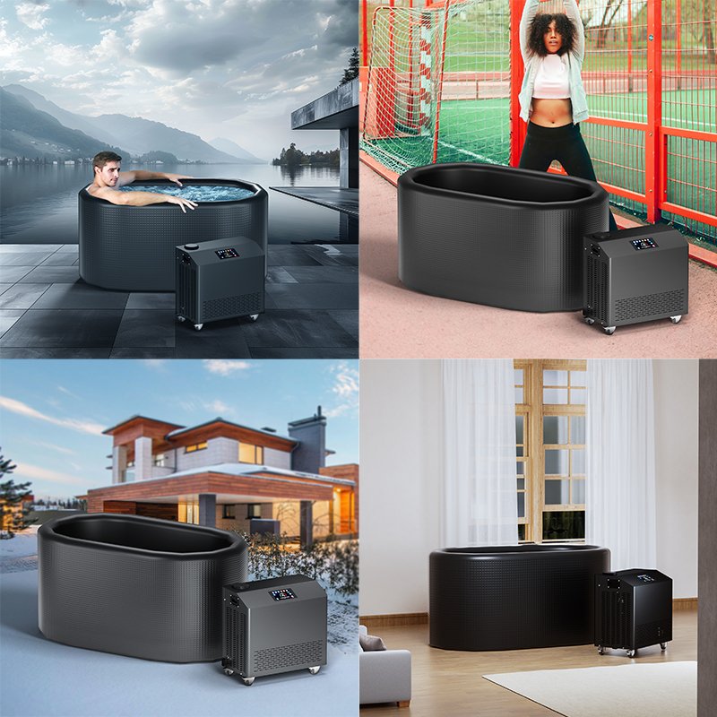 SYOCHI 1HP water pump ozone filter cold plunge tub chiller sports Water Chiller for Ice Bath