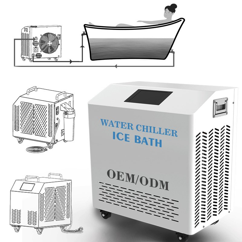 SYOCHI 1HP water pump ozone filter cold plunge tub chiller sports Water Chiller for Ice Bath