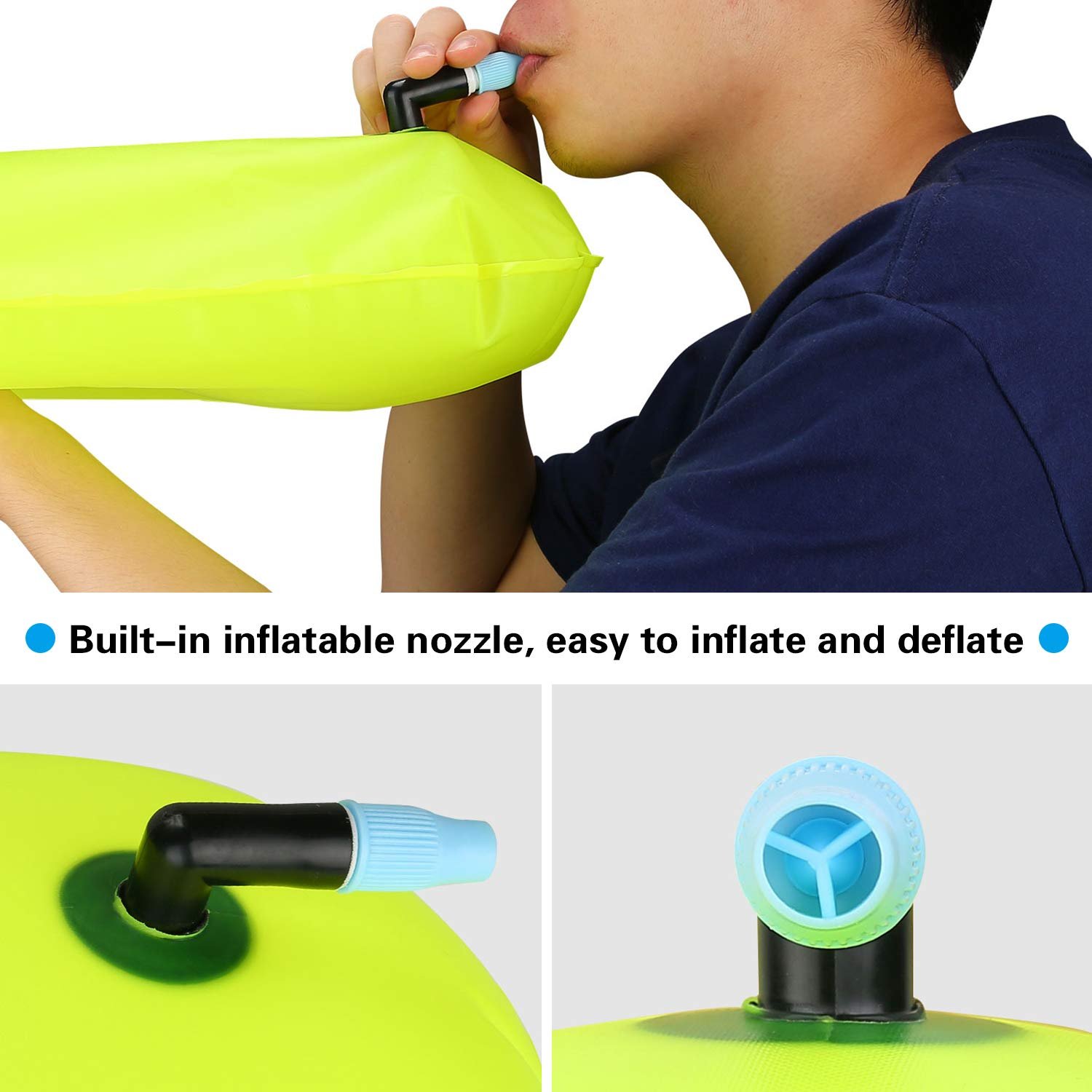 Customizable Open Water Swimming Safety Buoy: Inflatable PVC Tow Float for Personalized Swim Gear