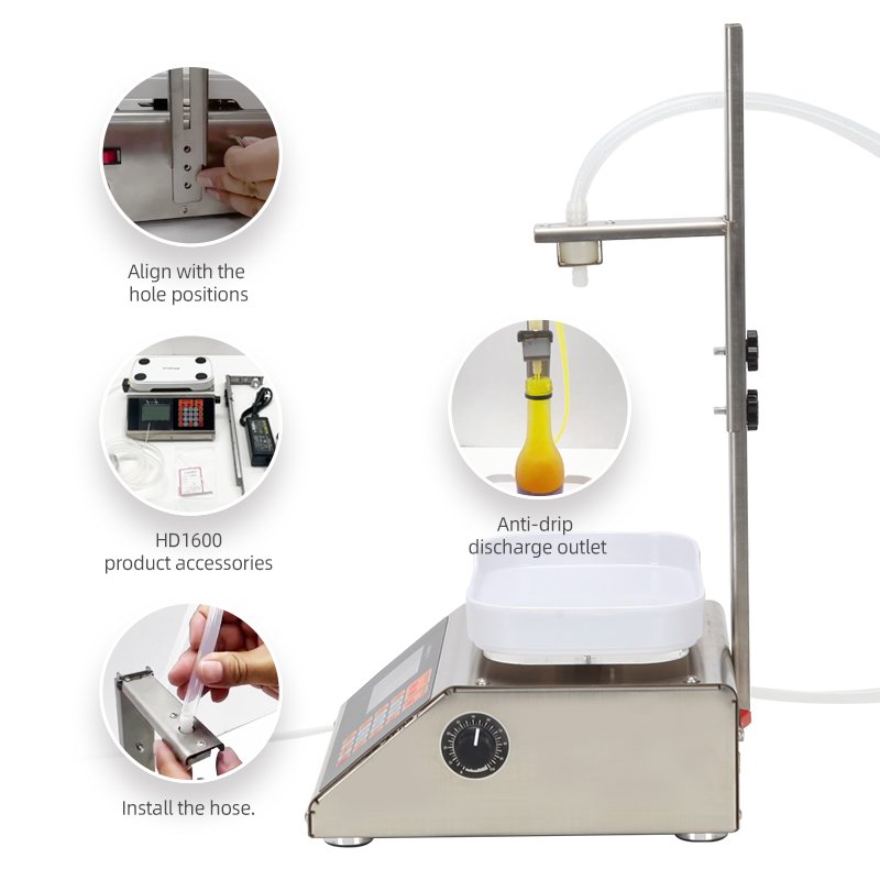 Single Head Filler Digital Control Pump Beverage Filling Machinery Juice Liquid Bottle Filling Machine