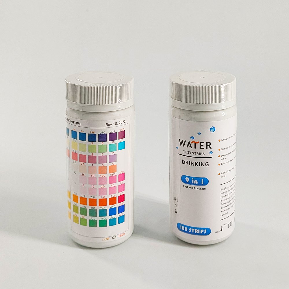 Caped Drinking 9 In 1 Water Test Strips Water Measuring Instrument Hospital Lab Home Check