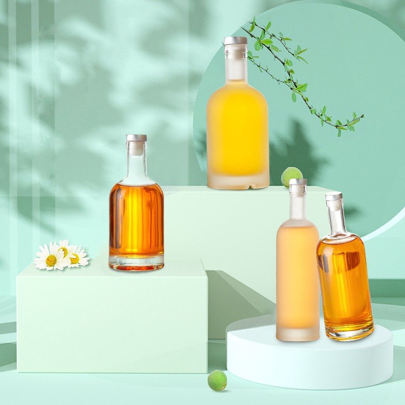 Empty Wine glass bottle ice wine bottle vodka glass bottle 100ml 200ml 375ml 500ml 750ml 1000ml