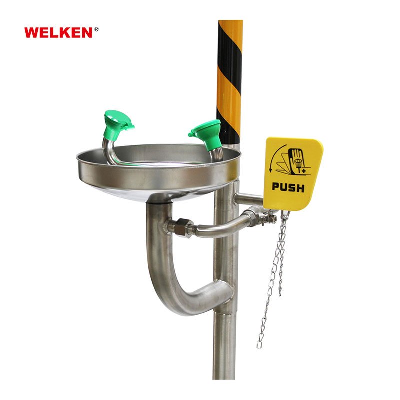 High Quality 304 stainless steel Combination Emergency Eyewash And Shower Equipment with foot-control pedal