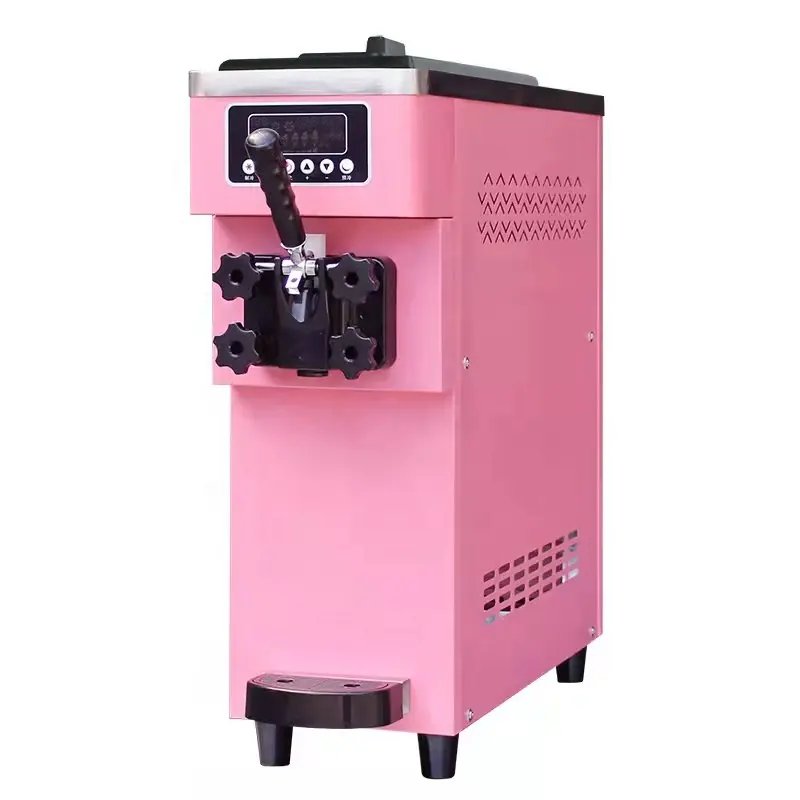 Pink Ice Cream Makers Creme Italian Machinery Automatic Soft Serve Commercial Ice Cream Machine