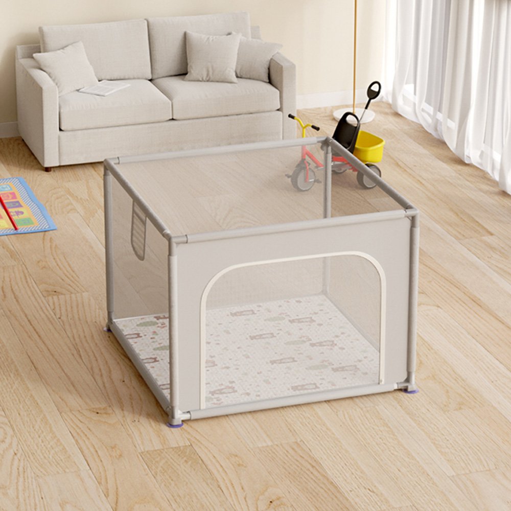 Corral Para Bebes Large Baby Playard Fence Soft Breathable Mesh Foldable Baby Playpen Play Pens For Babies And Toddlers