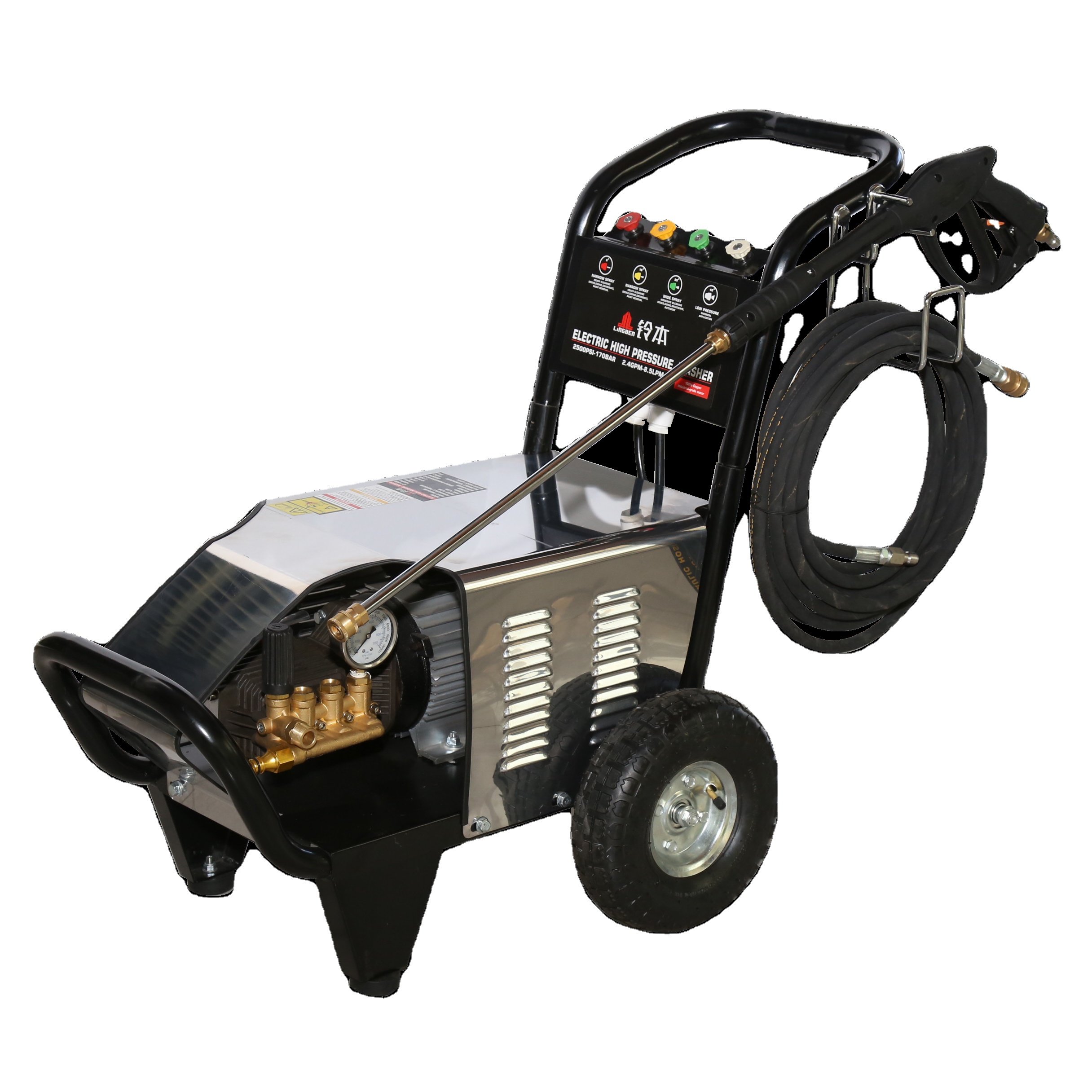 140Bar Lingben Machinery Portable Car Washer Electric High Pressure Cleaner