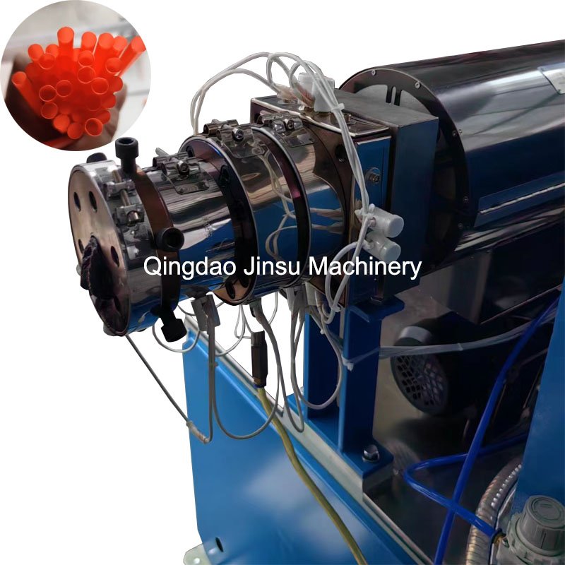 China Double Color PP PE Juice Drinking Straw Plastic extruders production Machine extrusion line