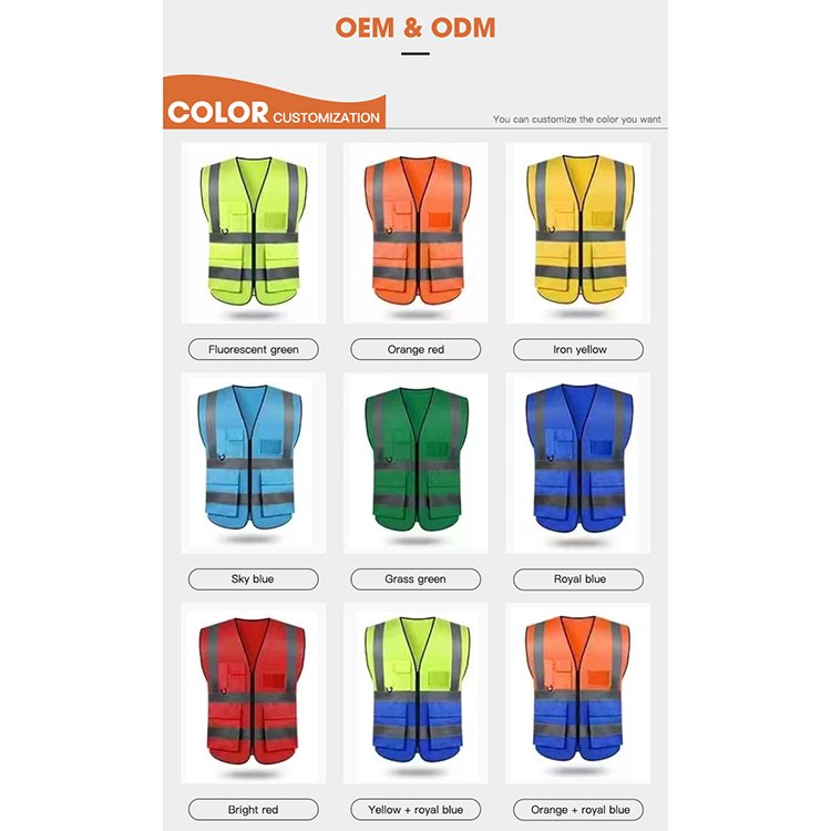 Working Safety Workers Vest Custom Men Other Uniform Functional Labor Protection Safe Vest Workwears Reflective Vest
